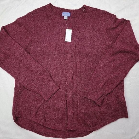 Laura Scott Burgundy Crew Neck sweater XL NWT - Picture 6 of 6